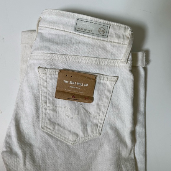 NWT AG Adriano Goldschmied "The Stilt" jeans in white stretch-denim, 24 - Picture 9 of 9